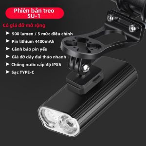 DemonKnights | Đèn trước xe đạp siêu sáng sạc điện