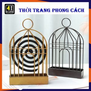 Hộp Đựng Nhang Muỗi Lồng Chim Thép Không Gỉ Chống Bỏng Kèm Móc Treo - Khay Đựng Nhang Muỗi / Hộp Đốt Nhang Muỗi Chuyên Dụng Kiểu Dáng Lồng Sắt Có Móc Treo Chống Cháy Tiện Lợi An Toàn Khi Sử Dụng