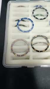 Flat Ceramic Bezel Insert 38mm * 31.6mm Replacement Watch Parts accessories Luminous