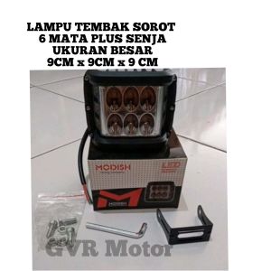 LAMPU TEMBAK SOROT LED CWL 6 MATA 4611 PLUS STROBO FLASH KEDIP