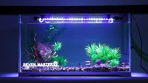 5W/6W อุปกรณ์ตู้ปลาไฟ LED สีฟ้าใต้น้ำแถบกันน้ำโคมไฟปลั๊ก