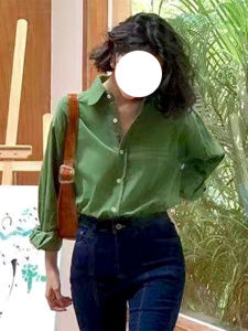 เสื้อเชิ้ตคอโปโลแขนยาวผ้าคอร์ดูรอยสไตล์ฮ่องกงย้อนยุคสำหรับผู้หญิง ฤดูใบไม้ผลิและฤดูใบไม้ร่วง 2025 ใหม่