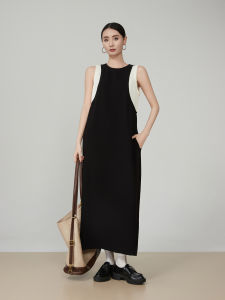 XIAODADEHUA | Faux Layered Sleeveless Casual Dress