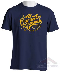 kaos AL-QURAN & SUNNAH TO JANNAH ( Kaos couple keluarga )