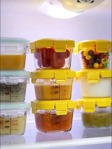 Baby Food Storage Jars with Lids Freezer Safe Box Reusable Small Containers Snacks Storage Box