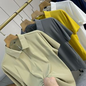 Outdoor 7A Antibacterial Nylon Fabric Mens Summer Moisture Wicking Quick Dry Sport Casual Short Sleeve POLO Shirt T-shirt