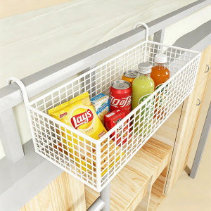 MINGZHIYIFAN | Dorm Bedside Hanging Basket Storage Organizer