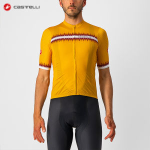 Castelli | Short Sleeve Mens Summer Cycling Jersey with Moisture-Wicking Anti-Slip Durable Pockets