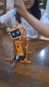 Happy Kiddos Stem Toy DIY Education Toy Voice Activated Robot