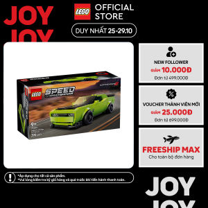 LEGO SPEED CHAMPIONS 77237 Đồ Chơi Lắp Ráp Xe Thể Thao Dodge Challenger SRT Hellcat (390 Chi Tiết)
