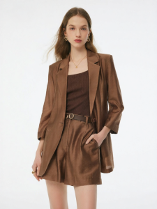 Gloria | Three Quarter Sleeve Summer Tencel Blazer Jacket