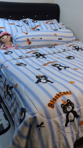 CADAR SOFT COTTON 7 IN 1 WITH COMFORTER SOFT COTTON FABRIC EXCLUSIVE SEJUK LEMBUT QUEEN KING