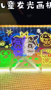 LED Note Board Luminous Writing Board Message Board for Kid Gift Acrylic Erasable Writing Pad DIY Colorful 7 Pens Erasable Drawing Toys