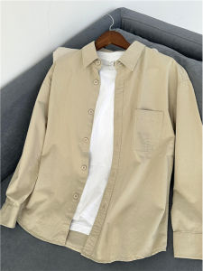 Áo Sơ Mi Dài Tay Nam Cotton Nguyên Chất Phong Cách Nhật Bản Cổ Điển Mùa Xuân Thu Thường Ngày Thường Ngày Trẻ Em Áo Khoác Ngoài