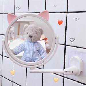 PH | Adhesive No Drill Extendable Folding Bathroom Mirror