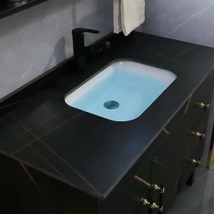 Bathroom Vanity Cabinet Basin Cabinet Bathroom Sink Cabinet Bathroom Vanity Cabinet Storage Set Stone Plate Solid Wood Smart Mirror Cabinet Washstand Floor Type 浴室柜