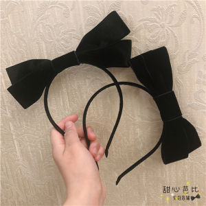 Lin Shanshan Velvet Hair Accessories 3D Butterfly Knot Hairband Black Swallowtail Popular Sweet Hairpins for Women