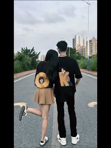 【Ready Stock】 Korean loose Special OK Cartoon Print Short-sleeved T-shirt Men & Women Couples Youth Fashion Street Round Neck Shirt Top