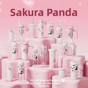 Diller 2025 New Portable Insulated Water Bottle High Aesthetic Value for Students Womens Model Travel Mug Stainless Steel