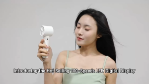 High-speed Handheld Fan Super Wind 100-speed Speed Regulating LED Digital Display 4000mah Battery Portable Silent Mini Fan Small kipas angin murah kipas berdiri