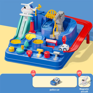 Racing Rail Car Model Educational Toys Children Track Adventure Game Brain Mechanical Interactive Train Animals Space Rocket Toy