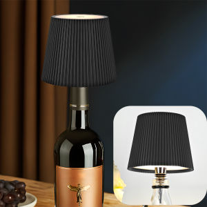 1pcWireless Wine Bottle Lamp Head Portable Touch LED Bottle Lamp with 3 Modes Dimmable Light USB Rechargeable Battery Bedside