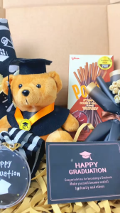 Hampers Kado Wisuda Buket Bunga Boneka Medali Pocky