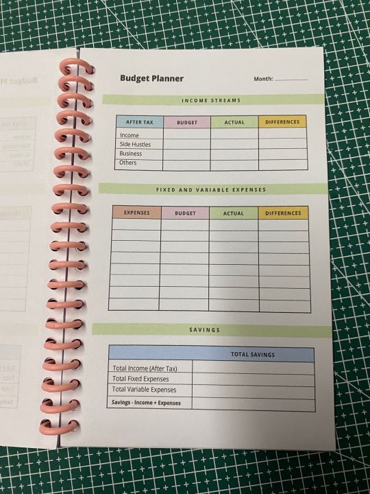 Monthly budget planner booklet 50pages updated with debt tracker back
