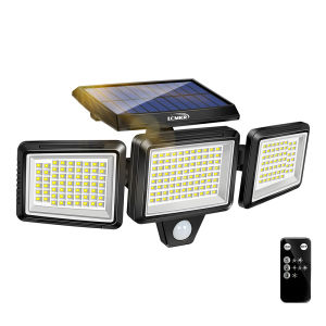 1/2PCS กลางแจ้งพลังงานแสงอาทิตย์ไฟ210LED Motion Sensor ไฟรักษาความปลอดภัยIP65 กันน้ําสําหรับระเบียงโรงรถYARD Entrance Patio