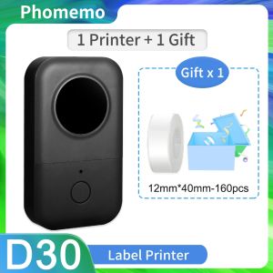 Phomemo D30 Wireless Label Maker Mini Thermal Label Printer Inkless Sticker Portable Label Printer for Easy Home Organization