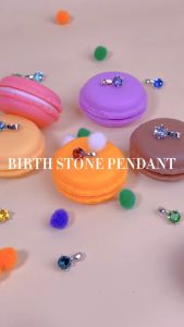 Luxury Crystal Birth Stone Pendant (White Gold) - Embellished with 18K Gold Plating - Includes Carry-In Warranty, Jewellery Care Guide, and Free Gift