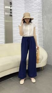 CMGE SUMMER WIDE LEG PANTS: Cotton Linen Fabric Square Pants for Women