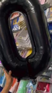 32-inch Number Foil Balloon Black