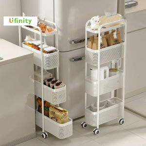 Lifinity NEW ชั้นวางของในครัว ตู้ข้างทางช่องว่างแคบ ชั้นวางของเคลื่อนที่ ชั้นวางเครื่องสำอางค์ ชั้นวางของข้างทางดึงออก ชั้นวางของห้องครัว