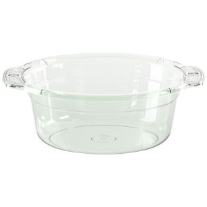 Large Size Transparent Double Ear Face Washing Basin Household Laundry Foot Bath Bucket for Dormitory Kitchen Home Use