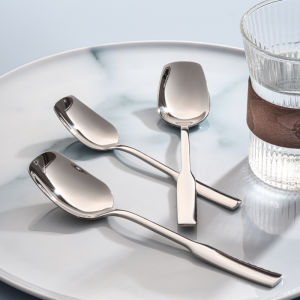 ช้อนสแตนเลสเกรดอาหาร316ช้อนใช้ในครัวเรือนช้อนข้าวเด็ก18/10ช้อนอาหารหัวเหลี่ยมช้อนตักโจ๊กช้อนแตงโม