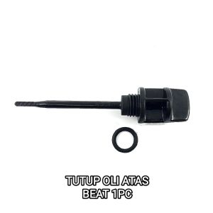 Tutup Oli Atas Beat Karbu (Hitam) - Penutup Colokan Oli Oil Mesin + Seal Sil Oring O Ring Honda Beat Scoopy Spacy Lama Old Karbu