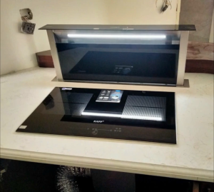 Máy hút mùi âm bàn Kaff KF AT900 inox kính cường lực thiết kế âm bàn thông minh hiện đại tối ưu