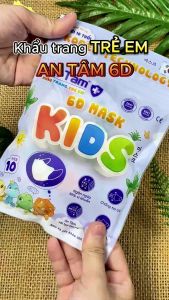 Combo 10 cái khẩu trang 6D cho bé 3 tuổi đến 8 tuổi An Tâm giúp kháng khuẩn lọc bụi dễ thở nhiều mẫu mã bắt mắt