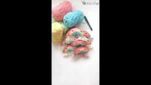 Crochet Rainbow Plushie Keychain/Bag Charm (Ready 100% Handmade Premium Gift or Present) 1 Set.
