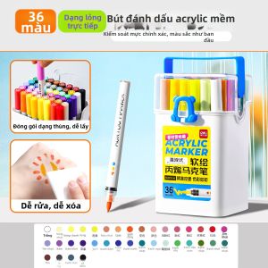 deli | Bút Dấu Mực Trực Tiếp Có Thể Giặt Đựng Đầu Mềm Chống Nước Thân Thiện Với Học Sinh
