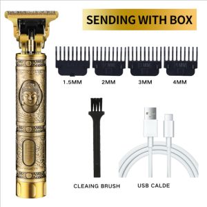 T9 Hair Cutting Machine USB Rechargeable Electric Clipper Original Razor Hair 0mm Cordless Shaver For Men Adult Children Professional Hair Salon Barbershop