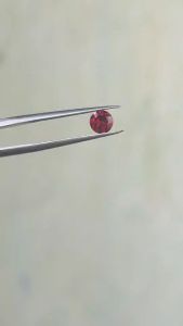 5 มิล ทรงกลม พลอย Garnet Natural ก้นเพชร พลอยสด ธรรมชาติแท้ ไม่เผา 💎❤️ A043 เป็นโกเมน