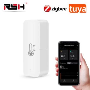 Cảm Biến Độ Ẩm Nhiệt Độ WiFi Thông Minh Nhiệt Kế Phòng Không Dây Máy Đo Độ Ẩm Hoạt Động Với Tuya Smart Life Alexa Google Assistant