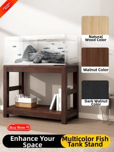 Aquarium Stand Solid Wood Base Multi-use Shelf