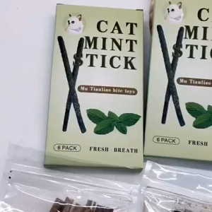 【SG Local】Cat Dental Grass Stick Treats - Wooden Polygonum Molar Stick 6pcs Catnip Cat for Dual Benefits Dental Care