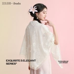 3COLOUR·S | Elegant New Chinese Lace Trimmed Shawl