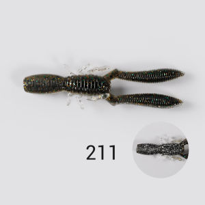 NOEBY-Silicone Soft Shrimp Bait Bottle Artificial Crayfish Bait Saltwater Freshwater Sea Bass Fishing Lure 7.5cm 3.3g,4pcs