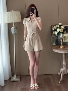 SUYE | Slimming Stylish Jumpsuit with Waist Cinch and Sash
