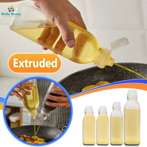 【Bella Room】 300/500/1000ml Transparent Leakproof Extruded Seasoning Bottle with Cover Squeezable Plastic Oil Bottle